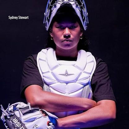 All-Star Adult PHX Paige Halstead Fastpitch Softball Chest Protector - color: White, size: Medium