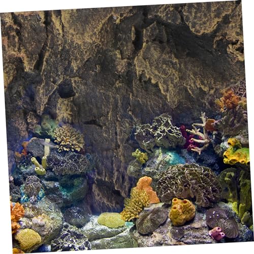 3D Reptile Tank Background Board Aquarium Tank Decoration for Bearded Dragon Decorative Sheet