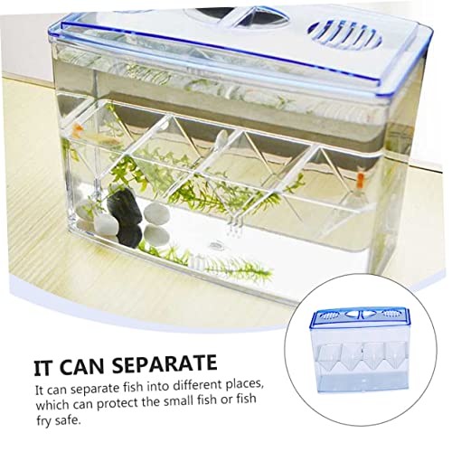 BESPORTBLE 1pc Self-Floating Fish Hatching Box Shaped Partition for Safe Fish Breeding Isolation Tank for Small Reproduction High Transparency and Air Circulation