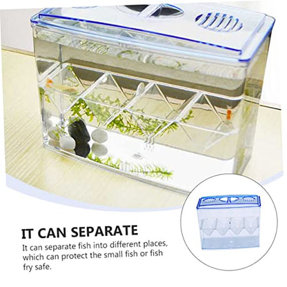 BESPORTBLE 1pc Self-Floating Fish Hatching Box Shaped Partition for Safe Fish Breeding Isolation Tank for Small Reproduction High Transparency and Air Circulation