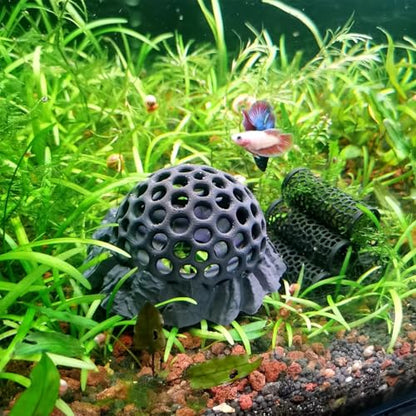 Shrimp Hides for Aquarium, Shrimp Tank Accessories - Shrimp Cave, Shrimp Hideout, Shrimp Shelter, Black