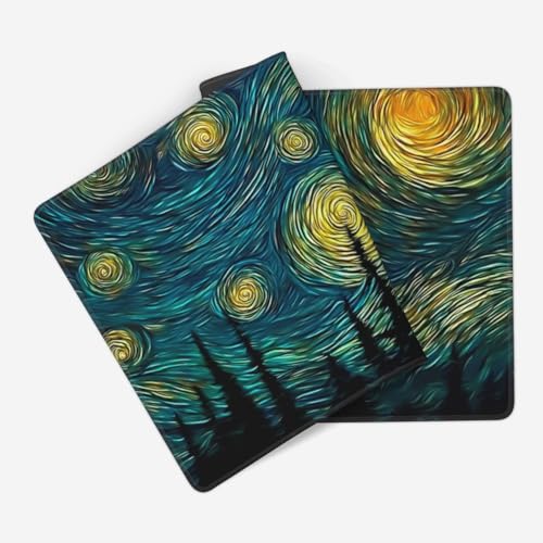 XXL Gaming Mouse Pad 35.4 x 15.7 Inch, Large Desk Mousepad with Starry Sky Design, Water-Resistant, Stitched Edges, Non-Slip Rubber Base Desk Mat - color: Starry Sky