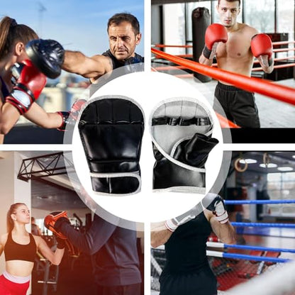 Half Finger Sparring Gloves Half Finger Adjustable Open Palm Men Women