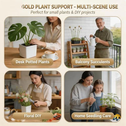 5Pcs Plant Stem Support, Moss Pole for Climbing Plants, Durable Iron Hook Grapple Holder for Monstera, Indoor Outdoor Plant Support Stakes, Trellis for Potted Plants, Turtle Shell Stabilization