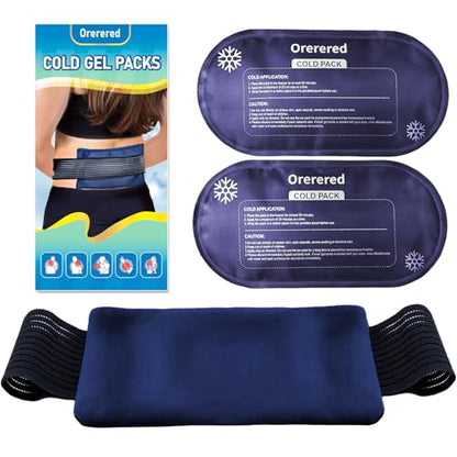 Ice Packs for Injuries Reusable, 3-Piece Set Soft Cold Gel Packs | Soft Ice Wrap for Injury, Alleviate Joint and Muscle Pain - Gel Ice Pack Resuable for Back, Elbow, Shoulder(3pcs-Navy) - color: 3pcs-navy