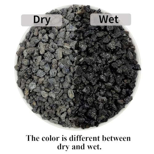Black Horticultural Lava Rocks for Plants, 2lb Succulents Cactus Bonsai Soil Volcanic Rocks for Aquarium Outdoor Decorative Stones for Craft Projects, Vase Fillers