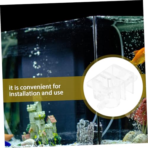 Kisangel Adjustable Aquarium Water Pipe Clamp Sturdy Acrylic Hose Clip Bracket for Fish Tank Easy Installation Water Hose Holder No Drill Design