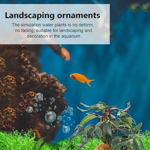 balacoo Simulated Plants Reptile Box Ornament Aquarium Landscape Artificial Plant Decor for Terrarium Habitat Reptile Pet Case Accessories