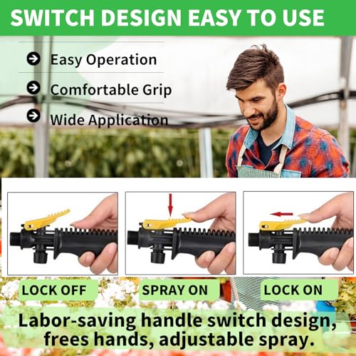 Universal Replacement Sprayer Wand, Stainless Steel with Shut Off Valve, Metal Finish, 1/4" & 3/8" Brass Fittings, Garden Spray Nozzle Set with Hose Clamps & Teflon Tape (29'' Sprayer Wand) - style: 29'' Sprayer Wand