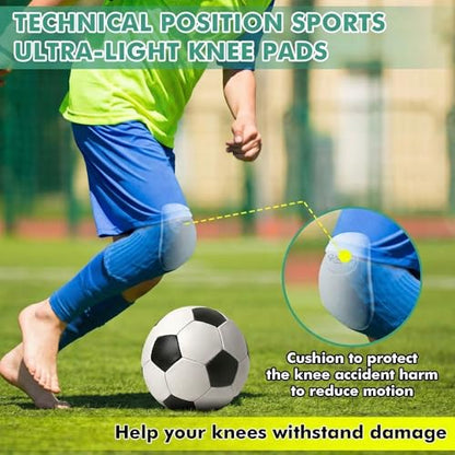 HooLing 4 Pcs Football Knee Pads, Ultra Light Skill Positions,Adult - size: Adult