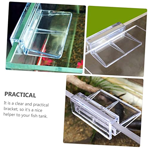 FRCOLOR 20pcs Aquarium Stand Support Brackets Acrylic Fish Tank Cover Clips Fish Tank Rack Holders