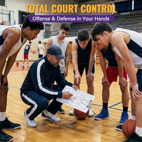 Basketball Coaching Board, Double-Sided Waterproof Dry Erase