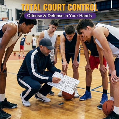 Basketball Coaching Board, Double-Sided Waterproof Dry Erase
