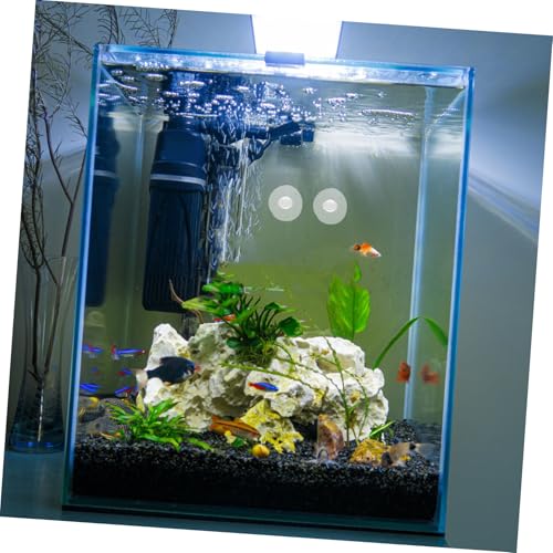 Yardwe 9pcs Aquarium Tubing Holders with Suction Cups Durable PVC Clamps for Secure Inlet Outlet Pipes for Fish Tanks and Decorative Flexibility - size: 3.30X3.30X2.2CM