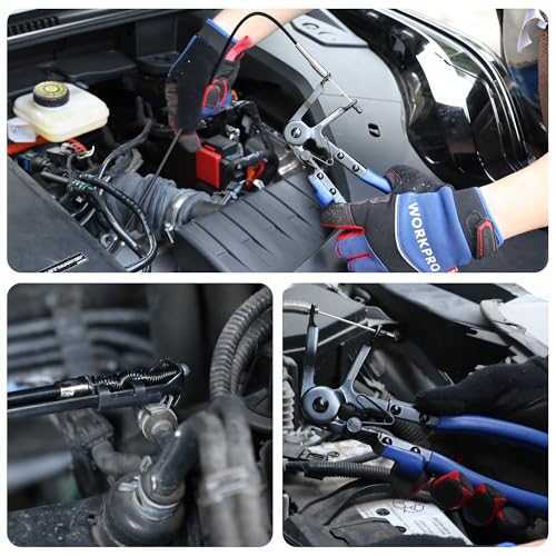WORKPRO Flexible Hose Clamp Pliers, 27” Hose Clamp Tool Spring Clamp Pliers Automotive Clamp Removal Tool for Car Coolant Hose and Water Pipe