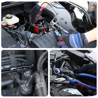 WORKPRO Flexible Hose Clamp Pliers, 27” Hose Clamp Tool Spring Clamp Pliers Automotive Clamp Removal Tool for Car Coolant Hose and Water Pipe