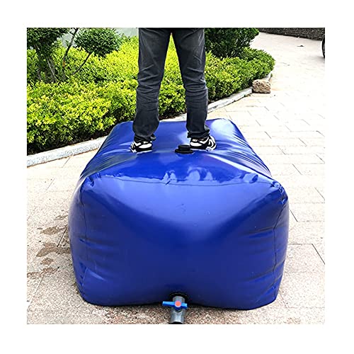 Flexible Water Tank with Tap, Space-saving Water Storage Container, Portable Collapsible Bucket, 0.9mm Thick Pvc Leakproof for Outdoor Camping, Fishing, Gardening, Car Washing(500L/1.25x0.8x0.5m) - size: 500L/1.25x0.8x0.5m