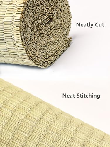 5PCS Tameshigiri Tatami Mat - Authentic Japanese Straw Cutting Mat, 79 x 34 Inch, Pre-Rolled, Made of 100% Igusa (Soft Rush) for Katana Sword Practice, Ideal for Iaido & Samurai Martial Arts Training