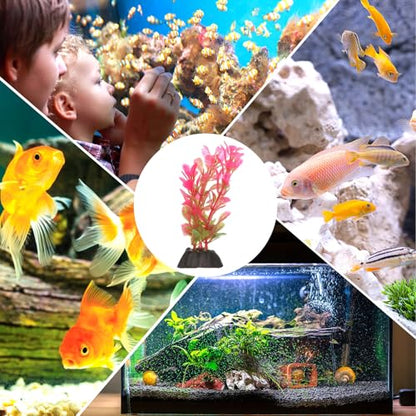 10pcs Artificial Aquarium Plants Plastic Betta Fish Tank Decorations Small Aquatic Grass for Plastic Aquariums Fish Tank Accessories