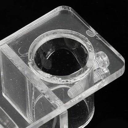 20mm Inner Diameter Acrylic Aquarium Pipe Clip – Water Tube Holder for Lily Pipes, Hot Bend Design Saves Space, Fits Glass Up to 2cm Thickness
