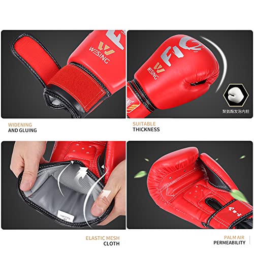 Wesing Kids Boxing Gloves for Boys and Girls, Youth Boxing Training Gloves, 6oz Kids Sparring Punching Gloves for Punching Bag, Kickboxing, Muay Thai - color: Gold