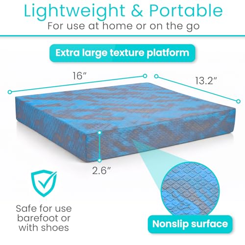 Vive Balance Pad - Foam Large Yoga Mat Trainer for Physical Therapy - color: Storm Swirl