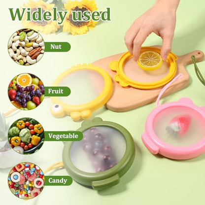 Vegetable Fruit Saver, 4 Pack Reusable Food Storage Containers for Fridge, Creative Fish-Shaped Fresh-Keeping Keepers for Avocados, Garlic, Strawberries, Oranges , Tomatoes,Multipurpose Vegetables Box