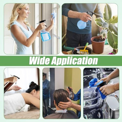 6pcs Spray Bottle Replacement Nozzle- Reusable Heavy Duty Mist Spray & Stream Sprayer Replacement Tops Fit Standard 28/400 Neck 32oz, 16oz, 8oz Bottles for Home Office Cleaning Household Gifts, Black