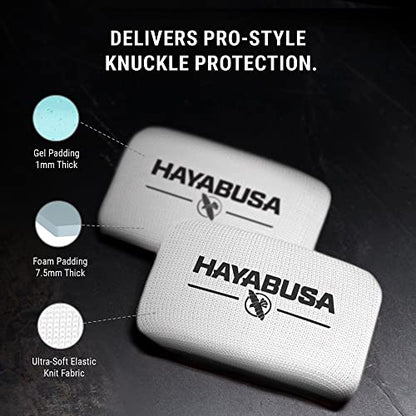 Hayabusa Boxing Knuckle Guards - color: White, size: Small-Medium