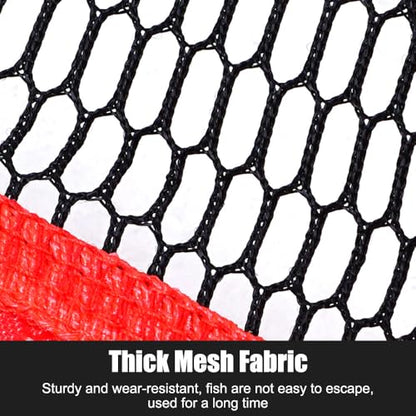 Fishing Mesh Net, Nylon Foldable Fish Collection Bag with Drawstring for Small Fish Crab Crayfish - size: 40x50CM