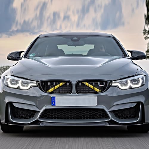 Jaronx Compatible with BMW V Brace Cover, Front Grill Inserts V Bar Brace Trim Covers Compatible with BMW for 1'F20 F21/2'F22 F23/3'F30 F31 F34/4'F32 F33 F36/5' G30 G31/6'G32/7'G11 G12/8'G14 (Yellow) - color: Yellow, size: F30/G30