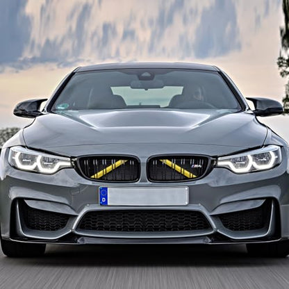 Jaronx Compatible with BMW V Brace Cover, Front Grill Inserts V Bar Brace Trim Covers Compatible with BMW for 1'F20 F21/2'F22 F23/3'F30 F31 F34/4'F32 F33 F36/5' G30 G31/6'G32/7'G11 G12/8'G14 (Yellow) - color: Yellow, size: F30/G30
