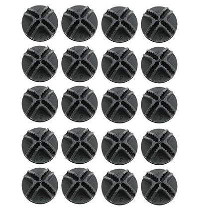 20pcs Black Grid Cube Organizer Connector Plastic Rod Steel Wire Panels Mounting Connectors for Closet Storage Shelving Shoe Rack