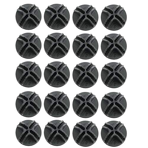 20pcs Black Grid Cube Organizer Connector Plastic Rod Steel Wire Panels Mounting Connectors for Closet Storage Shelving Shoe Rack