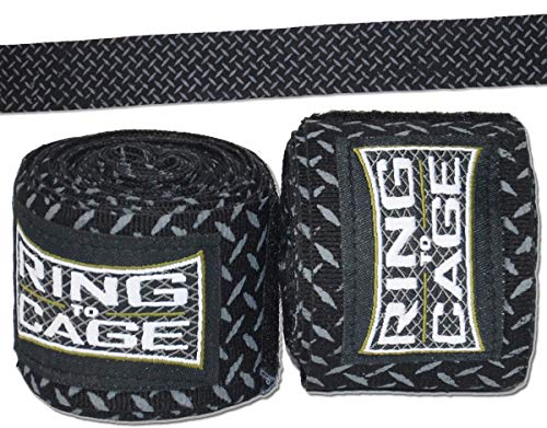 Ring to Cage Handwraps Mexican Style Stretchable- Patterned 180" Long - 23 Color Patterns - color: Metal Sheet