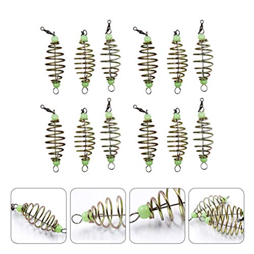 24Pcs Fishing Bait Trap Cage Feeder Basket Holder Coarse Lure Feeder Carp Lure Fish Accessories