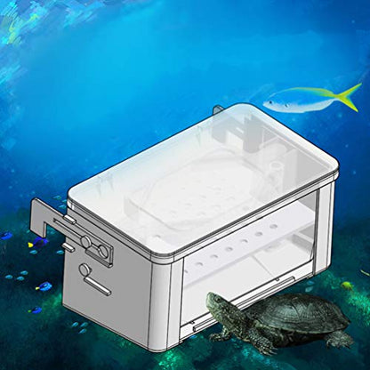 balacoo Fish Tank Waterfall Box Compact Filtration System for Clean Turtle Habitat Easy to Install Aquarium Accessory