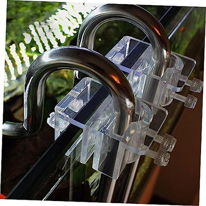 Levemolo Water Tube Clamp for Aquarium 4pcs Acrylic Aquarium Water Clip Fish Tank Holder Clamp Stainless Steel Pipe Fixing