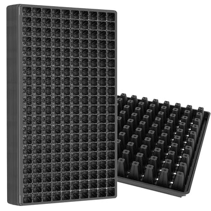 Gardzen 10 Pack 200 Cell Seed Starter Trays, 1.5" Deep Plug Tray for Seedlings, Durable Seedling Trays with Drainage Holes, Fit Standard 1020 Drip Tray for Indoor&Outdoor Use