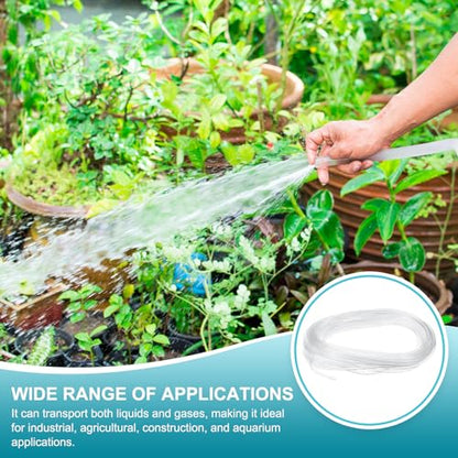 uxcell Clear PVC Tubing, 1mm ID x 1.6mm OD - 15ft PVC Tube Lightweight Vinyl Hose, Transparent Flexible Plastic Water Tubing for Air Oil Water Transfer Aquarium Irrigation - size: 1mm ID x 1.6mm OD