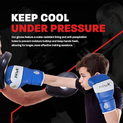 Kids Boxing Gloves for Kids Children Youth Punching Bag Kickboxing Muay Thai Mitts MMA Training Sparring Gloves - color: Blue, size: 6 oz