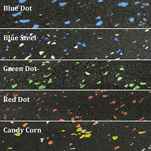 Rubber-Cal Elephant Bark Flooring 3/8-inch T x 4-feet - color: Blue Dot, size: 66"L x 48"W x 0.4"Th