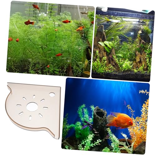 KESYOO Aquarium Corner Stand for Fish Tank Multi-functional Triangle Shelf Organizer for Desktop Storage of Fish Food Accessories Space-saving Design Transparent