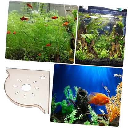 KESYOO Aquarium Corner Stand for Fish Tank Multi-functional Triangle Shelf Organizer for Desktop Storage of Fish Food Accessories Space-saving Design Transparent