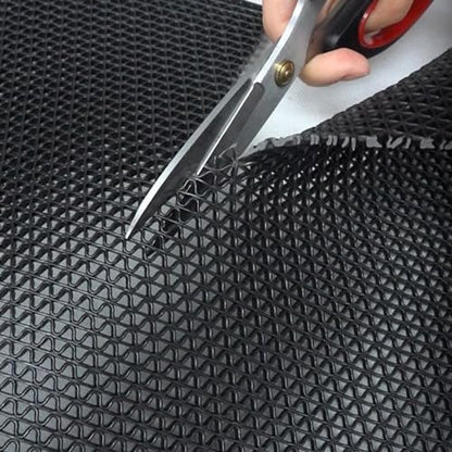 PVC Drainage Floor Mat Non-Slip Commercial Wet Area Mat for Outdoor and Indoor Restaurant Kitchen Bar Swimming Pool Splash Matting Water Drain Flooring Mat (Black, 3FTX10FT) - size: 3FTX10FT