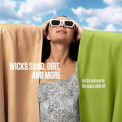 VENTURE 4TH Quick Dry Microfiber Towel for Camping & Gym - Lime Medium - color: Lime, size: 40.00" x 21.00"