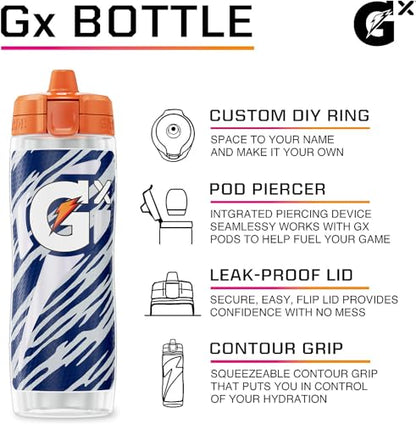 Gatorade Gx NFL Non-Slip Squeeze Bottles, 30 fl oz, Gx Hydration System - color: Cleveland Browns
