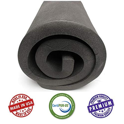 AK TRADING CO. 3" H X 24" W X 72" L CertiPUR-US® Certified Rubber Foam Sheet Cushion (Seat Replacement, Upholstery Sheets, Foam Padding, Acoustic Foams Sheet) - size: 3" H X 24" W X 72" L