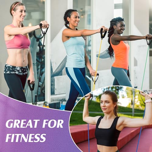 Shappy 10 Pcs Resistance Bands with Handles - color: Multicolor