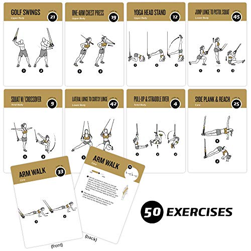 Suspension Workout Cards, Instructional Fitness Deck for Women & Men, Beginner Fitness Guide to Training Exercises at Home or Gym (Suspension, Vol 2) - style: Suspension Vol2